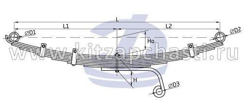 Рессора передняя Baw Fenix 1065 Евро 2 BP10652920021